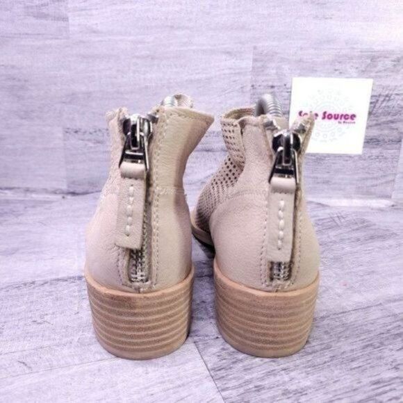 Dolce Vita Tommie Diamond Perforated Leather Ankle Boot Tan Women's sz 8 - Picture 4 of 8